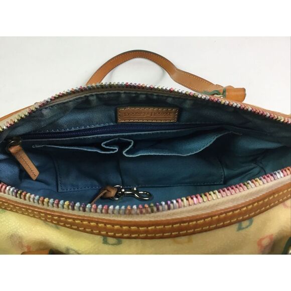 Vintage Dooney &‎ Bourke Shoulder Hand Bag Coated Canvas  Logo Pocketbook Purse - Picture 6 of 10
